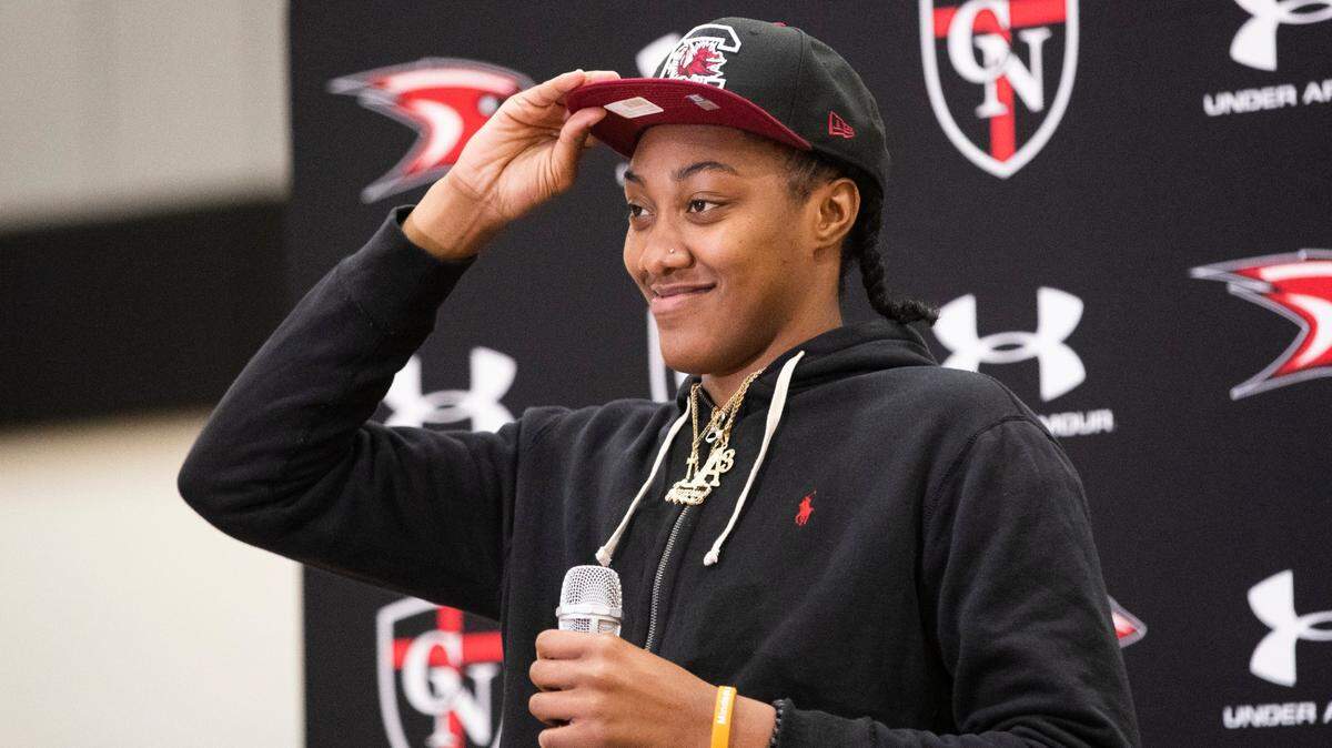 Ashlyn Watkins commits to play basketball at the University of South Carolina at Cardinal Newman School on Wednesday, November 17, 2021.