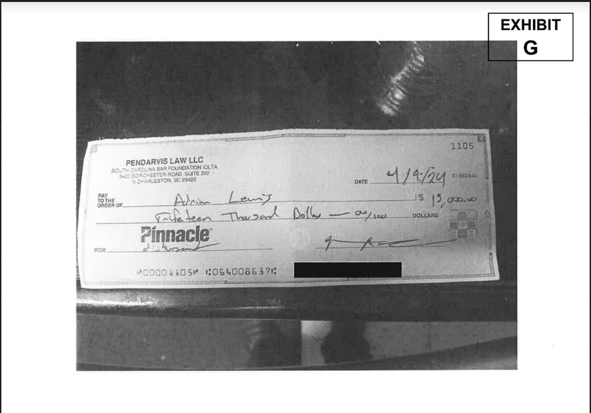 A lawsuit filed by the Bland Richter law firm accuses state representative Marvin Pendarvis of using other client funds drawn from his trust account to pay off client Adrian Lewis.