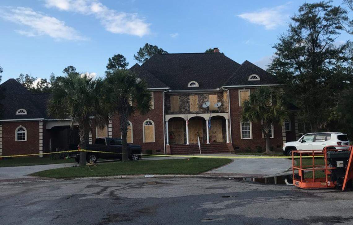 Following the shooting, the Hopkins house on Ashton Drive in Florence was boarded up.