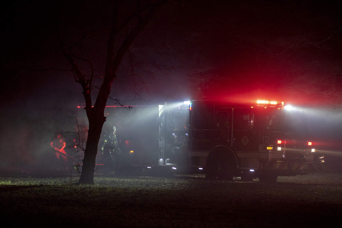 Columbia Fire Department firefighters battle the blaze Thursday at the historic Babcock building on Bull Street.