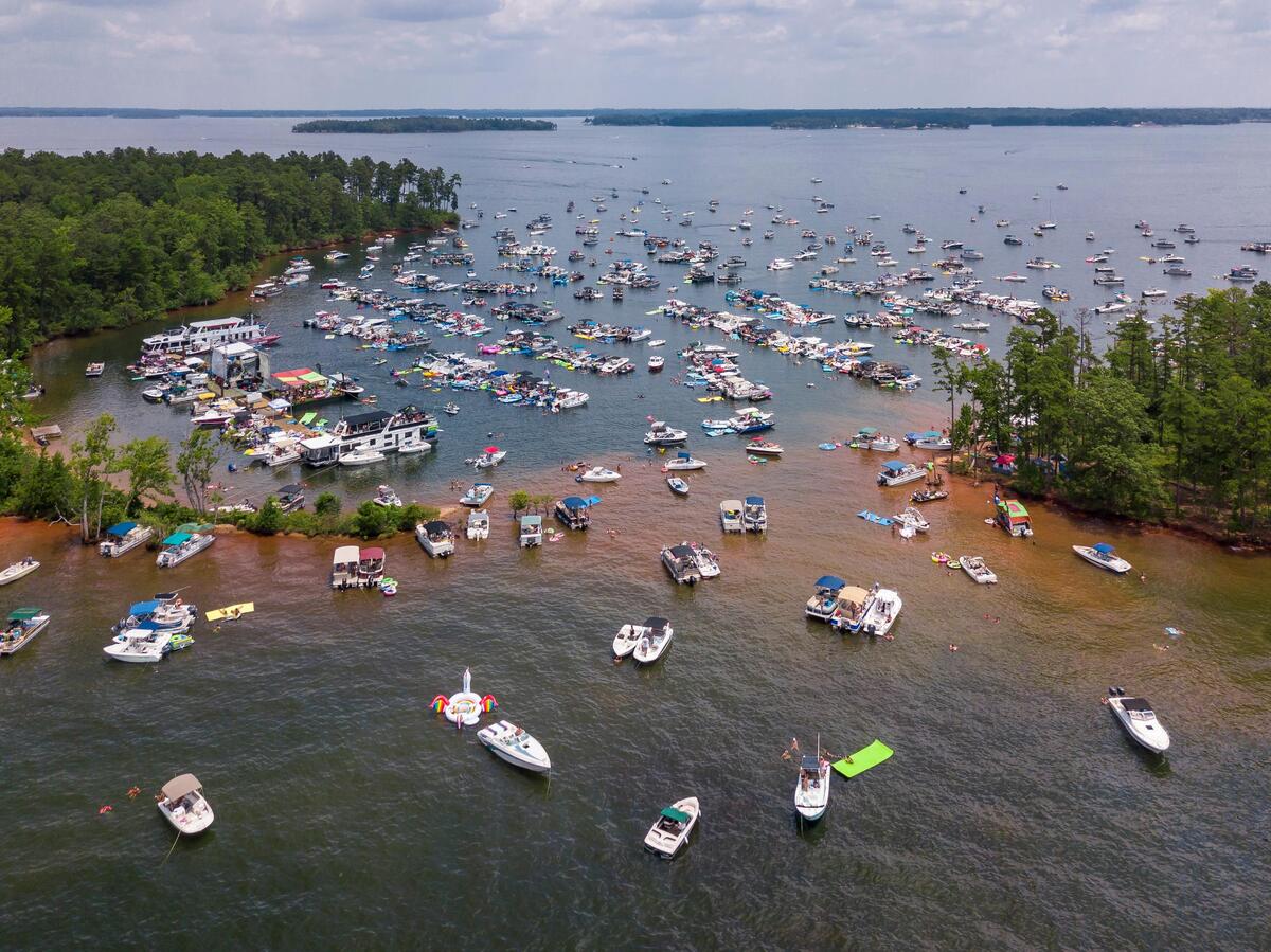 The Reggaetronic music festival is held in July on Lake Murray. The outdoor event is only accessible by boat.