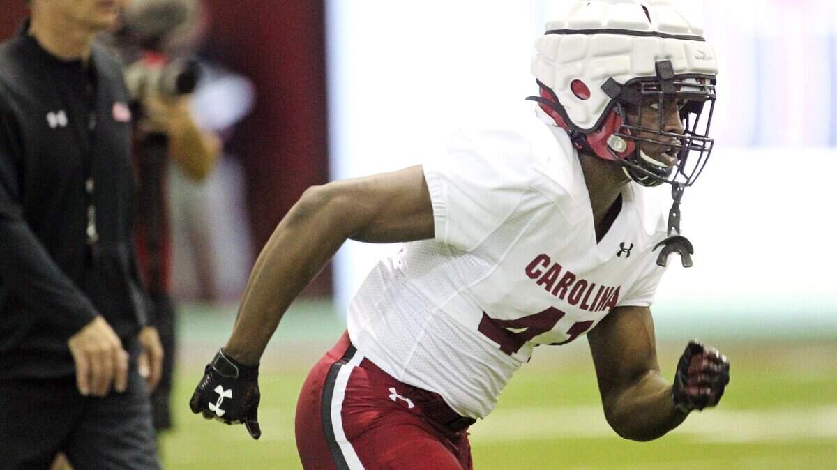 South Carolina’s Darryle Ware during spring practice March 3, 2020.