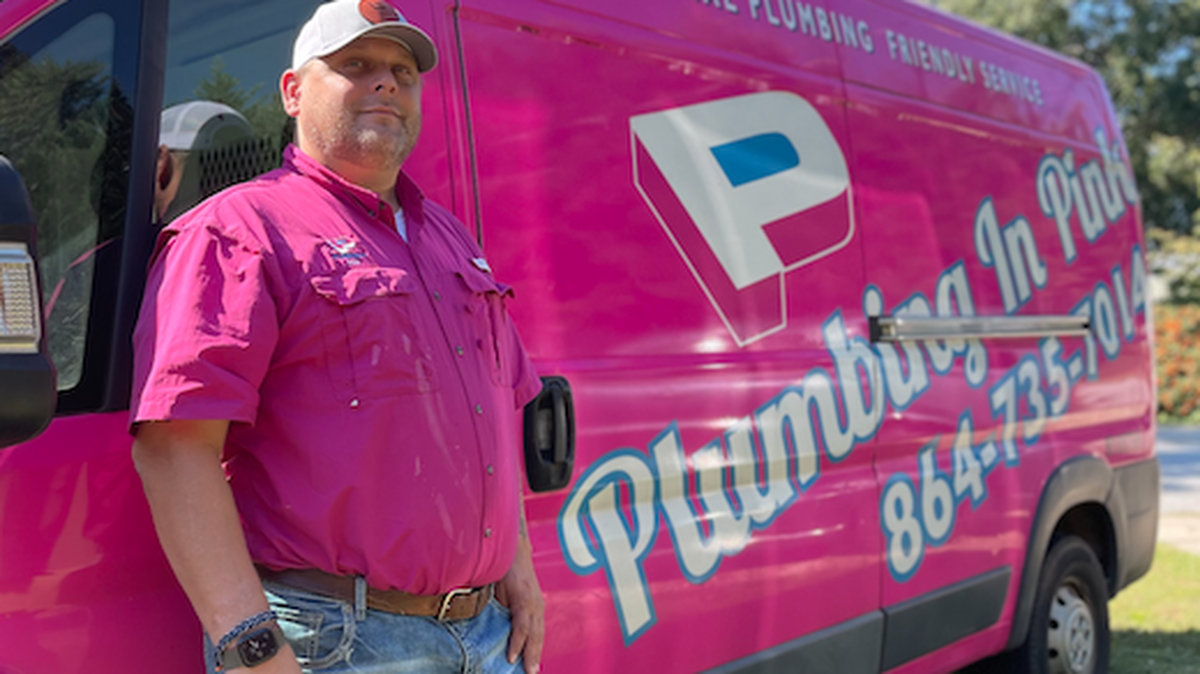 Rusty Greer and his wife, Lynn, opened Plumbing in Pink in 2015.