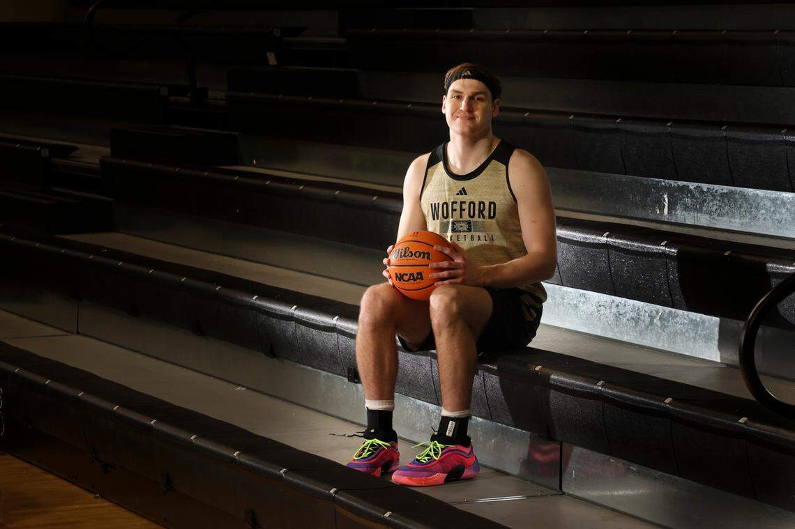 Wofford basketball player Kyler Filewich has started shooting free throws underhanded in an effort to improve his game.