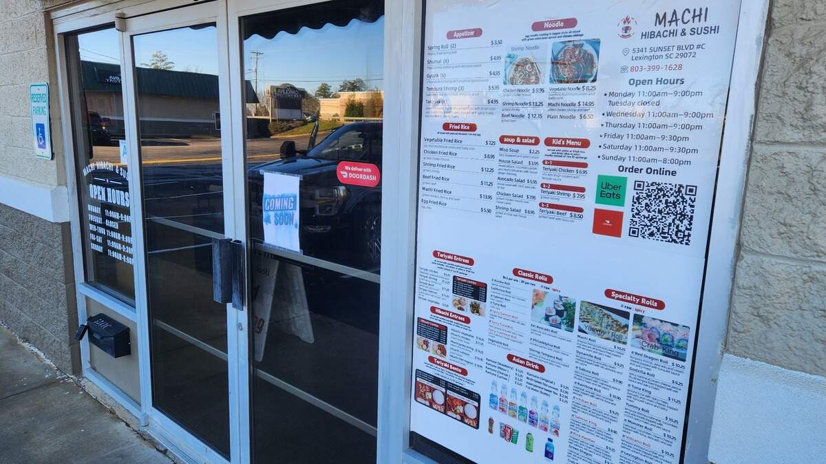 Machi Hibachi and Sushi plans to open at 5341-C Sunset Blvd. in Lexington.