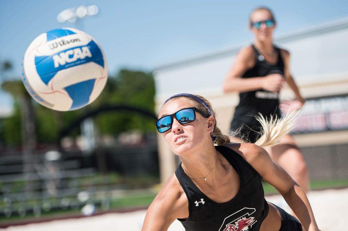 USC’s beach volleyball squad, not introduced as a varsity sport until 2013-14, has made a pair of NCAA tournaments.