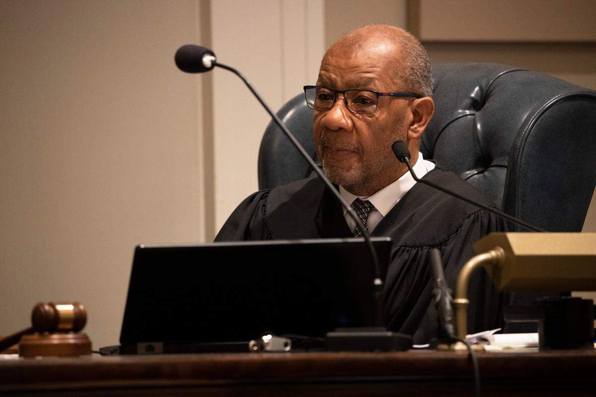 Judge Clifton Newsman gives his jury charges during the murder trial of Alex Murdaugh at the Colleton County Courthouse in Walterboro on Thursday, March 2, 2023. Andrew J. Whitaker/The Post and Courier/Pool