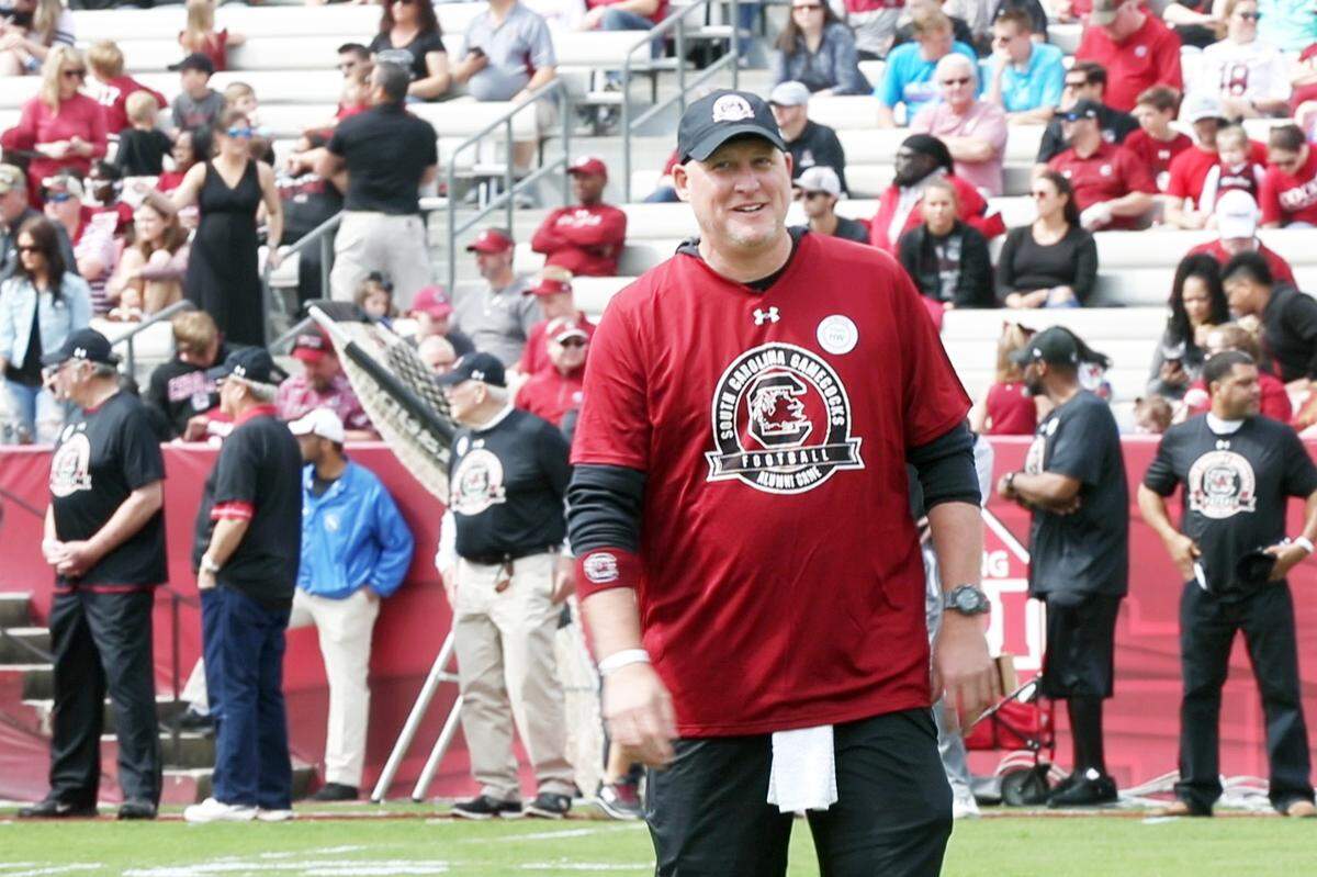 South Carolina quarterback great Steve Taneyhill during an alumni football game.