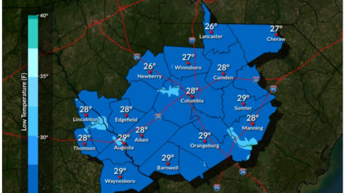 After warm Christmas, Midlands will see cold snap, freezing temps.
