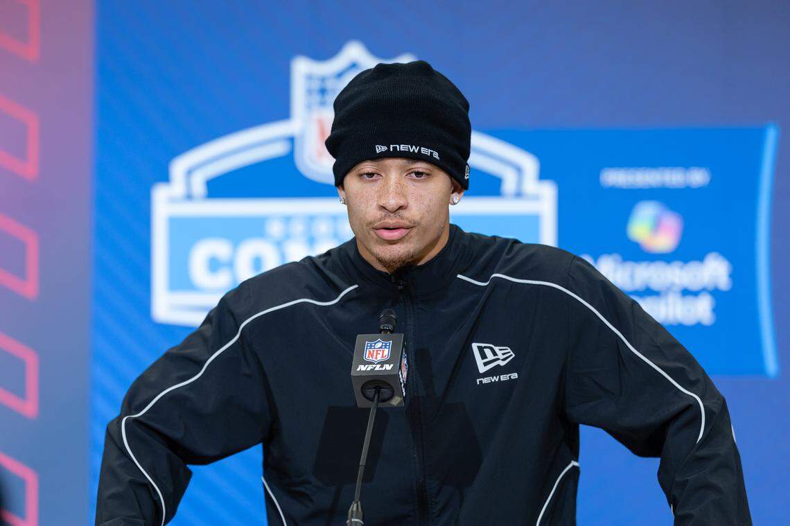 Clemson cornerback Avieon Terrell at the 2026 NFL Combine