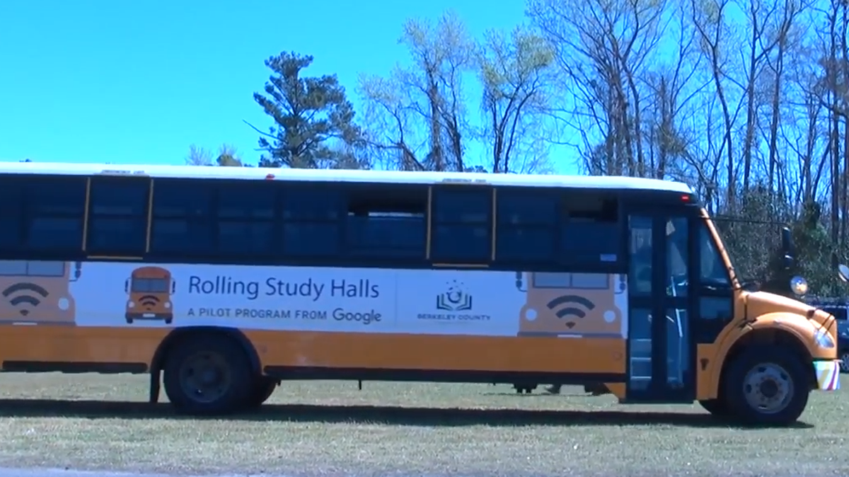 Google Rolling Study Hall bus