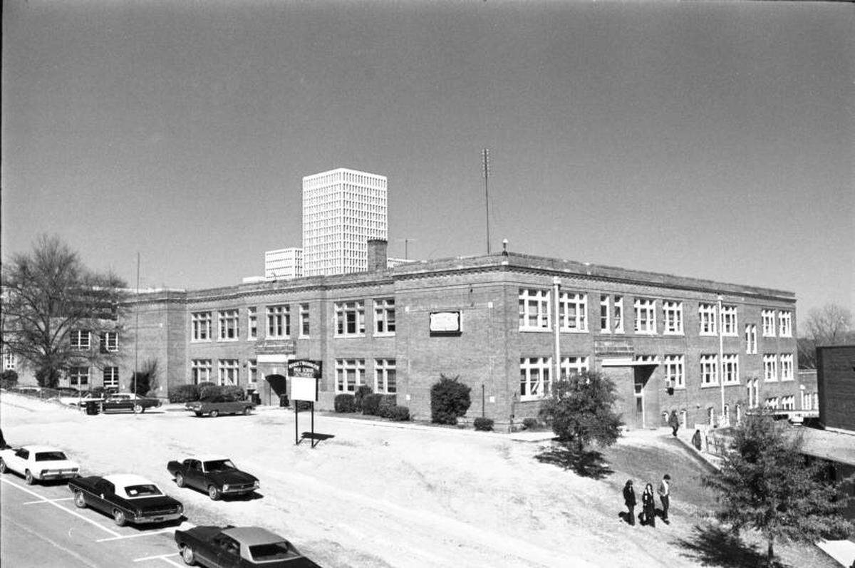 Booker T. Washington High School on Feb. 26, 1974.