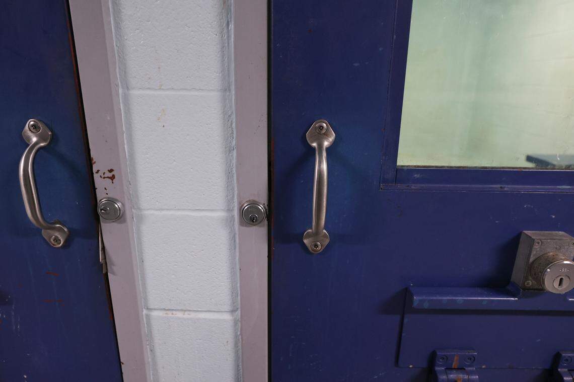 Old cells at Alvin S. Glenn Detention Center in Columbia featured simple locks that detainees could tamper with.