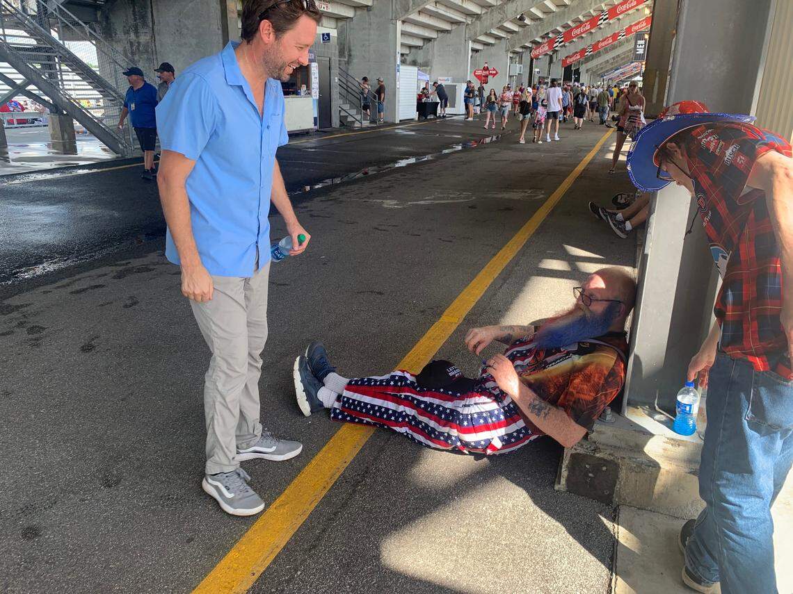 Democratic nominee for governor Joe Cunningham spoke to potential voters at the Darlington Raceway before the Southern 500 on Sept. 4, 2022 in hopes of gaining support in the November election.