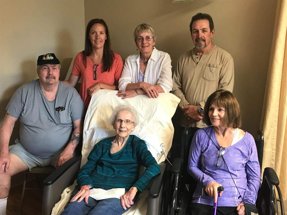 Terry Jorgensen (left) and family.