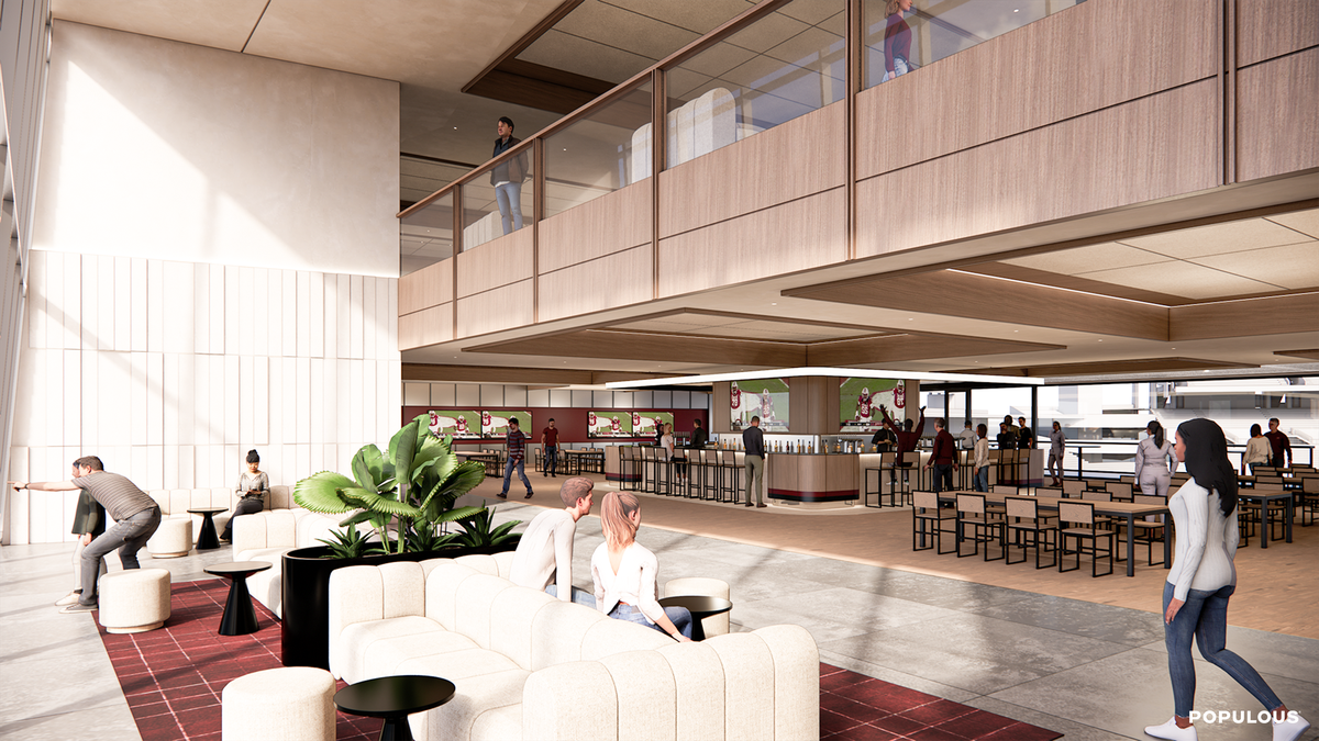 Rendering of what the 100-level club could look like. 
