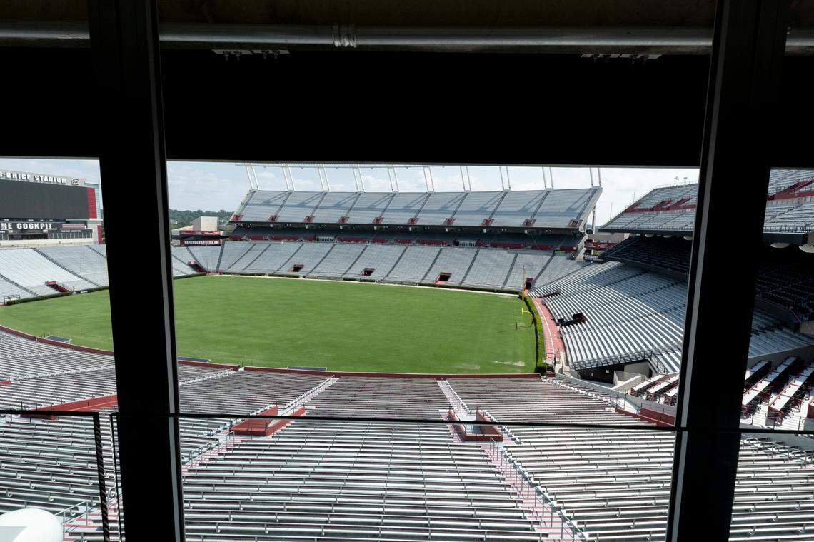 This is the view from one of the 18 suites at Williams-Brice Stadium.