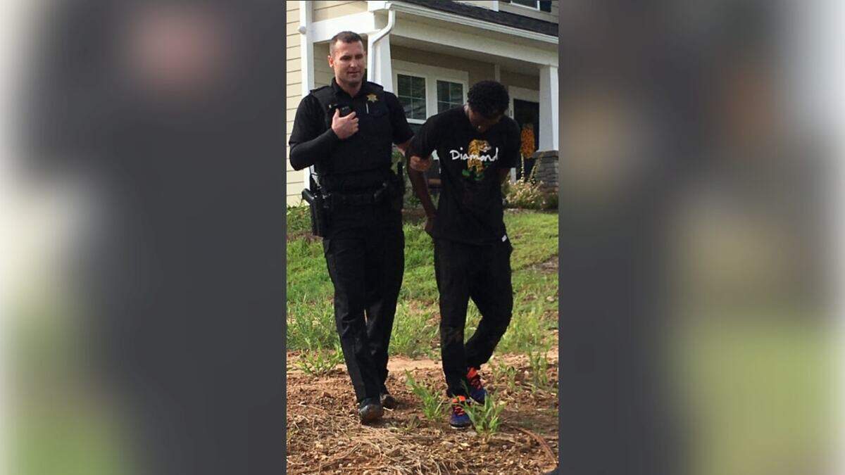 Junior Jacinthe is arrested after deputies with K-9s give chase.