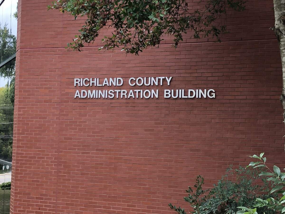 The exterior of the Richland County Administration Building on Harden Street.