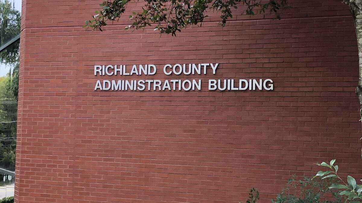 The exterior of the Richland County Administration Building on Harden Street.