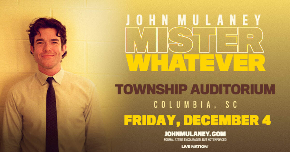 Comedian John Mulaney is scheduled to perform in Columbia.