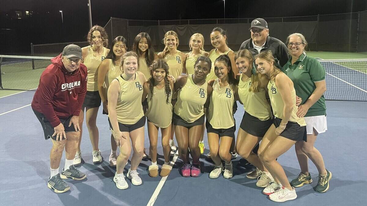 River Bluff girls tennis defeated Spartanburg in the Class 5A Division I Upper State championship on Nov. 12, 2024.