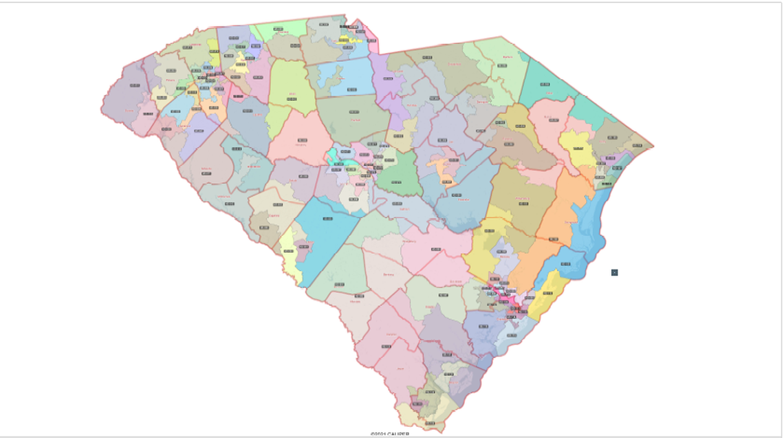 The South Carolina House redistricting subcommittee, which is set to meet Wednesday to take public input on redrawing House district lines, released an updated draft of its proposed map Monday, Nov. 8, 2021.