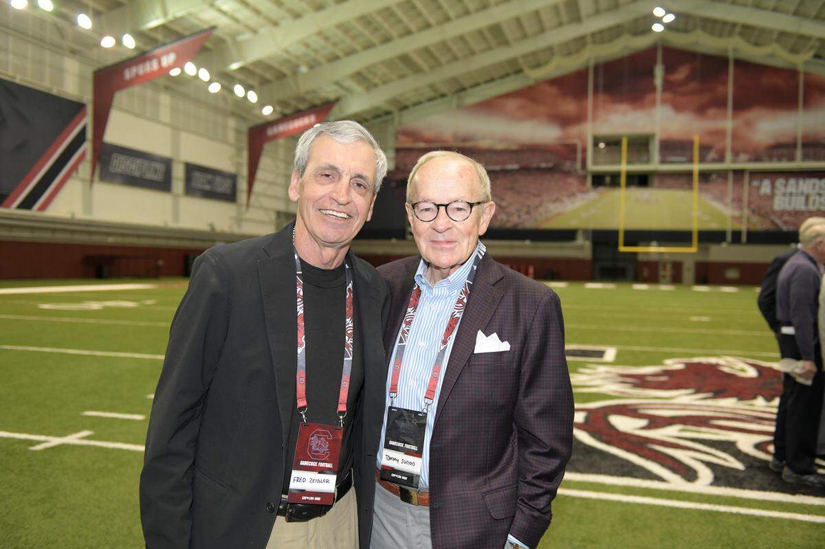 Fred Zeigler and Tommy Suggs at the 1969 South Carolina team’s 50th reunion in October.