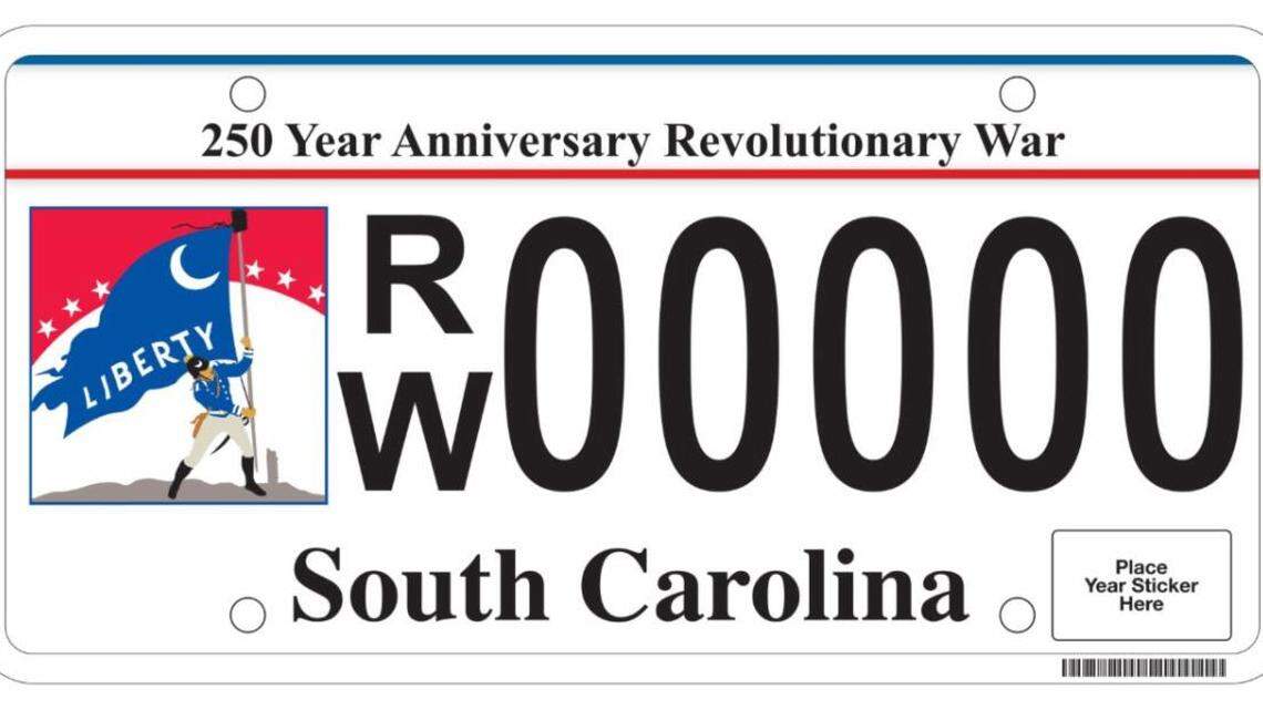 The SC Department of Motor Vehicles is debuting a specialty license plate that commemorates the 250th anniversary of the Revolutionary war.