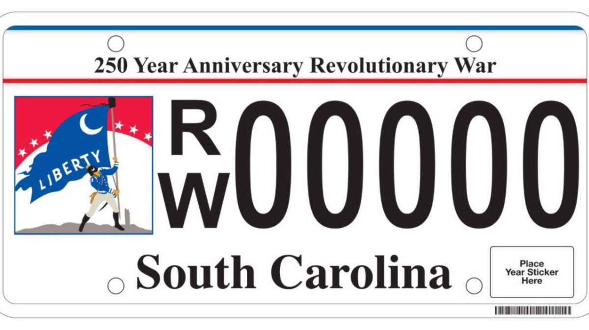 The SC Department of Motor Vehicles is debuting a specialty license plate that commemorates the 250th anniversary of the Revolutionary war.