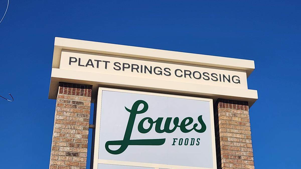 The Platt Springs Crossing development on Platt Springs Road in the Red Bank area of Lexington County is anchored by a Lowes supermarket and has several other businesses, with more on the way.