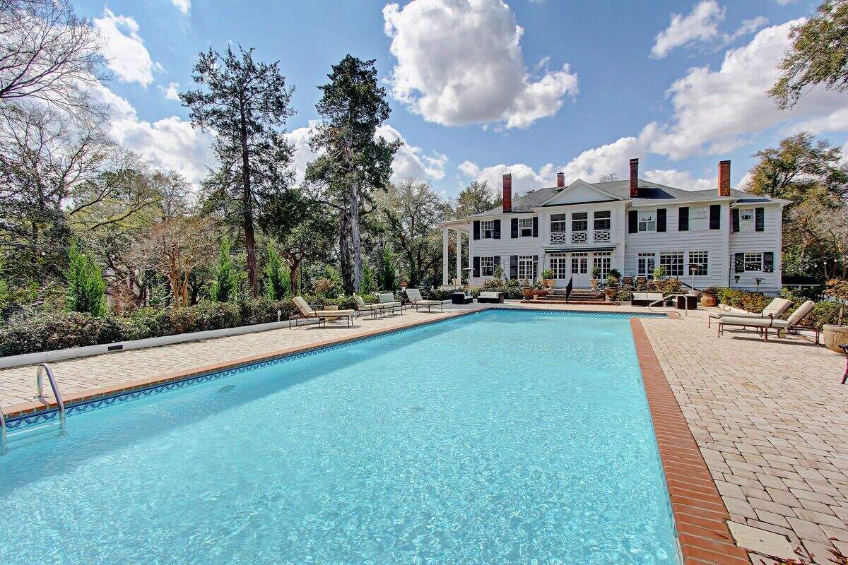 A rear view of the historic Cedar Knoll Estate in Camden, which recently sold at auction.