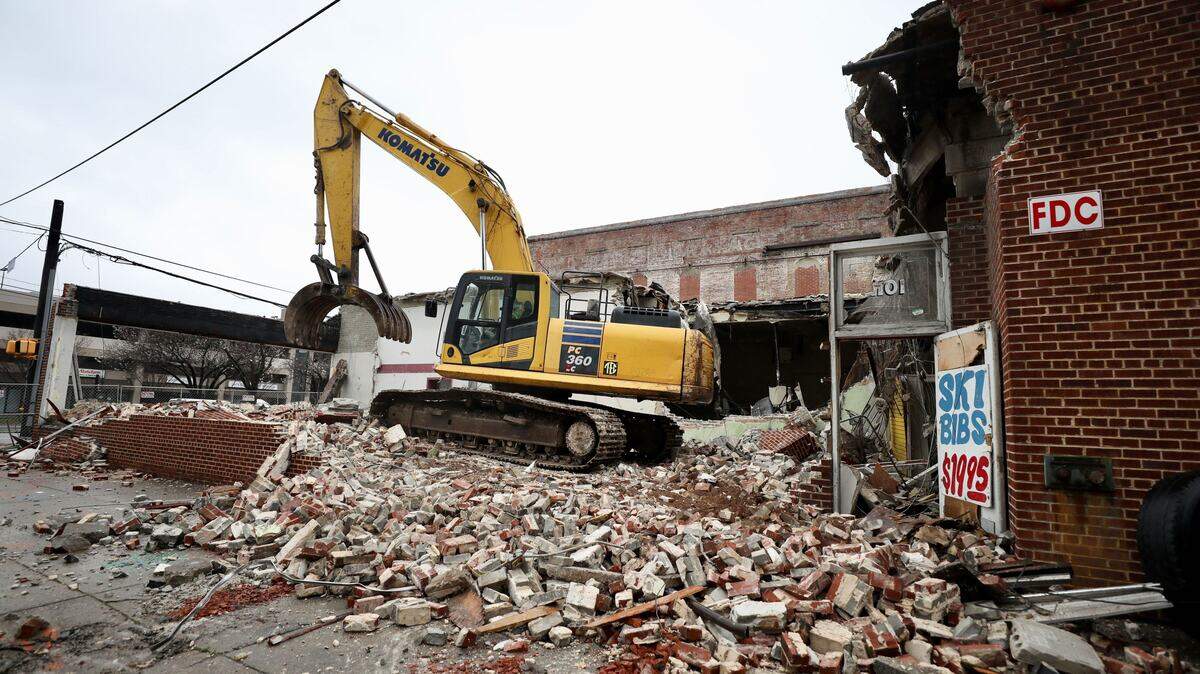 The iconic Moe Levy’s store in downtown Columbia is being demolished to make way for apartments.