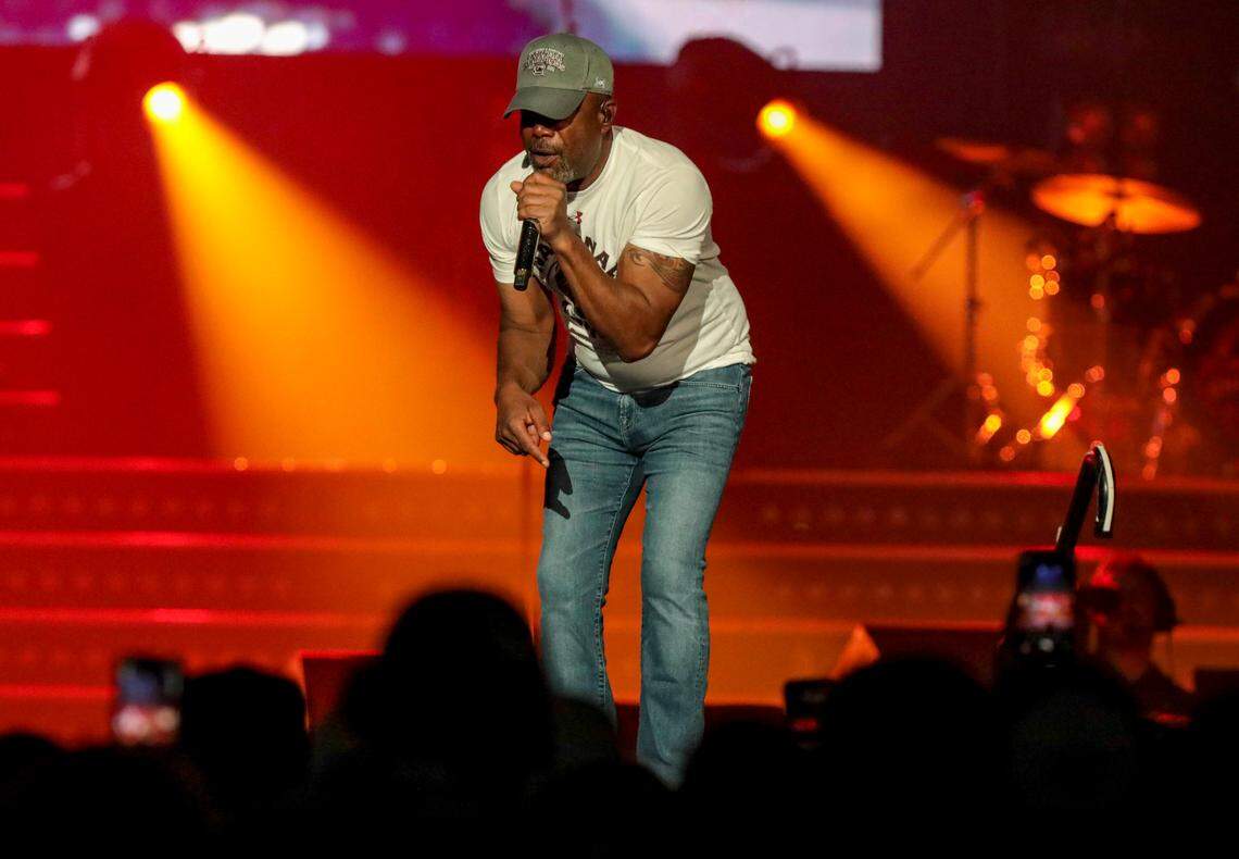 Darius Rucker performs for fans during a concert at the Colonial Life Arena on Sunday, April, 24, 2022. Rucker promised the concert for USC when the Gamecocks women’s basketball team won the 2022 National Championship.