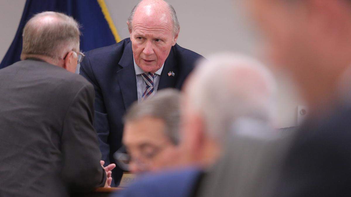 S.C. Senate Pres. Thomas Alexander during a Senate Finance Committee meeting in Columbia, S.C. on Wednesday, April 10, 2024. (Travis Bell/STATEHOUSE CAROLINA)