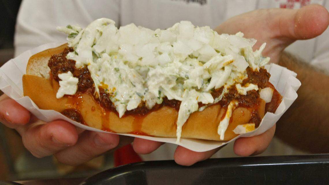 A Sandy’s hot dog. File photo.