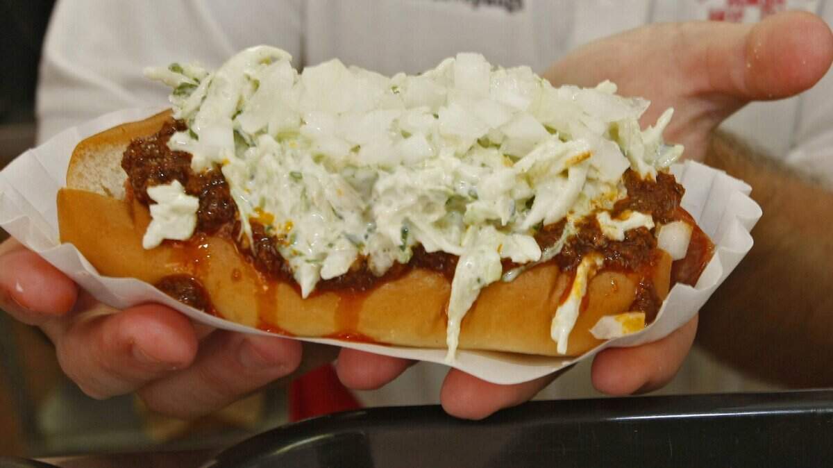A Sandy’s hot dog. File photo.