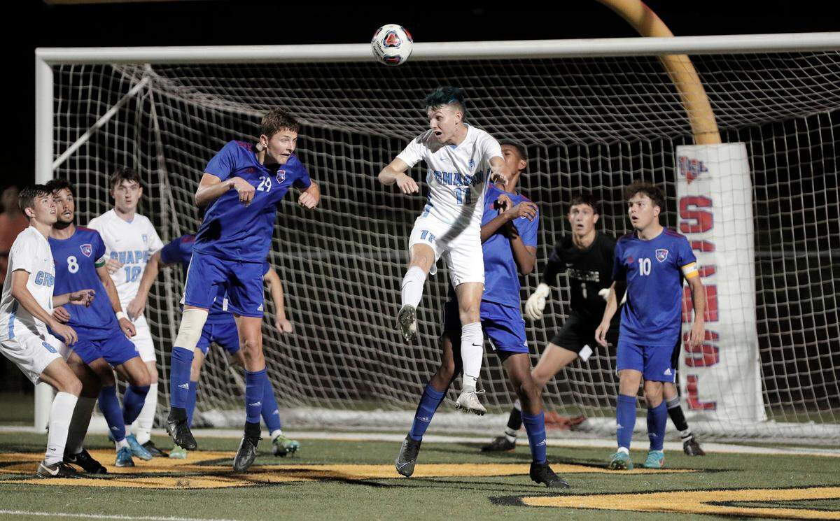 Chapin’s Carson Graves (11) during the 2022 Class 5A boys soccer state championship Saturday against Riverside in a match played at Irmo High.