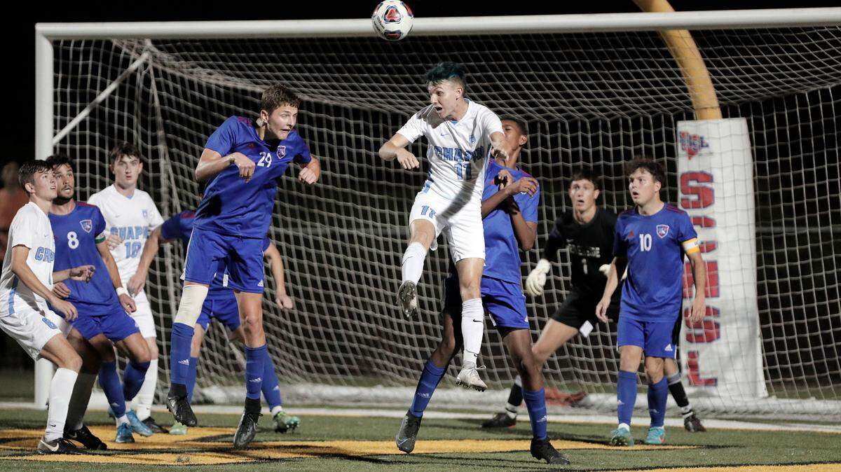 Chapin’s Carson Graves (11) during the 2022 Class 5A boys soccer state championship Saturday against Riverside in a match played at Irmo High.