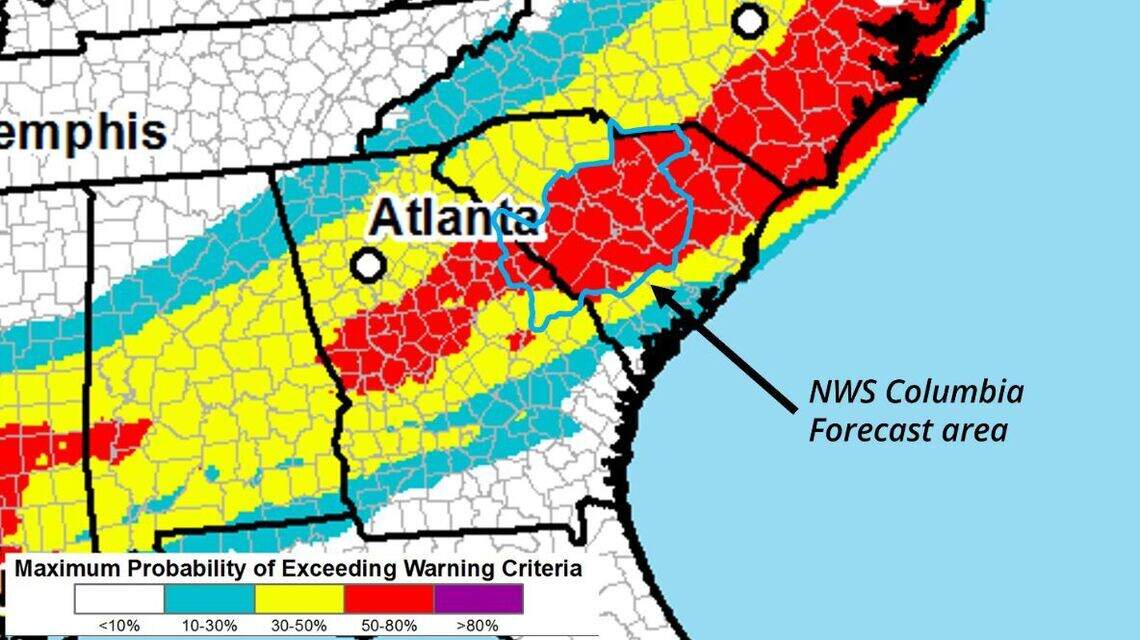 Snow is likely in Columbia. Here’s how much could fall and when it’s forecast to start