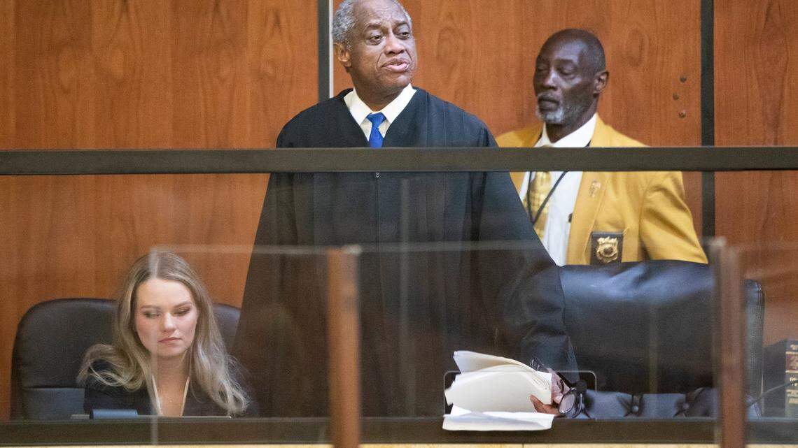 In this 2022 file photo, Judge Casey Manning hears arguments during a hearing in regards to sending a lawsuit over the state’s six-week abortion ban to the Supreme Court.