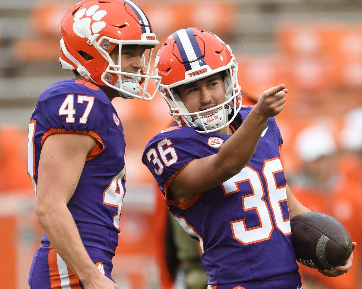 Clemson kicker Quinn Castner (36)