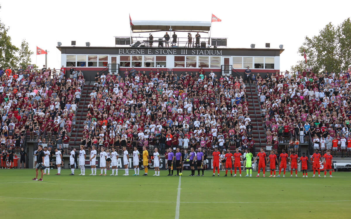 South Carolina fans look on during the Gamecocks’ game against Tigers in Columbia on Friday, August 30, 2024.
