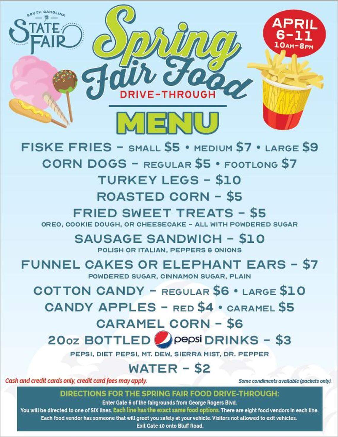 The South Carolina State Fair is bringing back its COVID-19 friendly drive-thru fair food event.