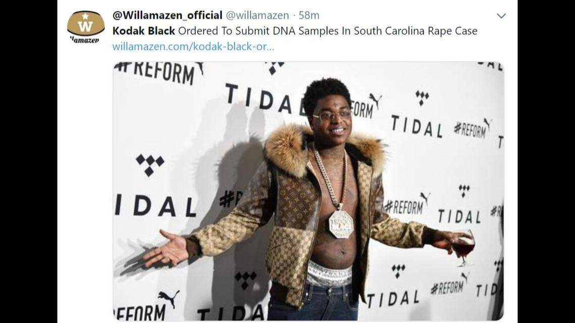 Rap star Kodak Black, born as Dieuson Octave, has been charged with first-degree criminal sexual conduct in South Carolina.