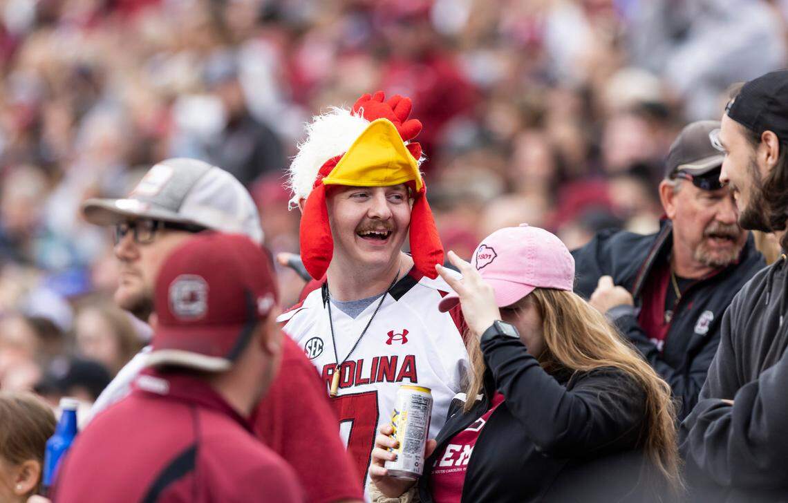 Fans cheer on the Gamecocks at Williams-Brice Stadium in Columbia, SC on Saturday, Oct. 29, 2022.