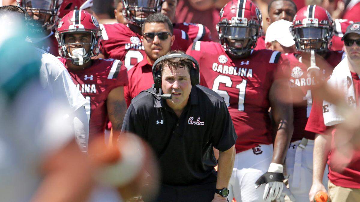 Will Muschamp and the Gamecocks host Georgia at 3:30 p.m. Saturday on CBS.