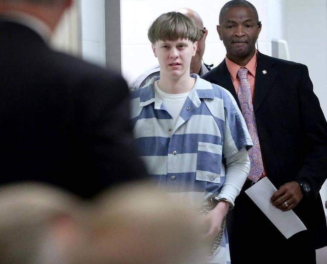 Dylann Roof enters a Charleston, S.C. courtroom in April 2017.  On June 7, 2015 Roof, a white supremacist, killed nine African-American worshippers at Emanuel AME Church in Charleston. He was sentenced to death by a federal jury in January 2017.