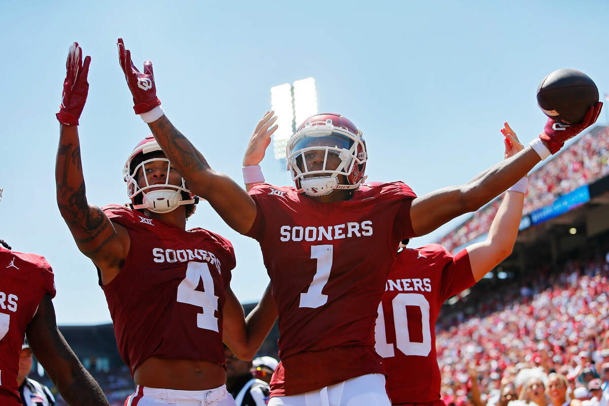Wide receiver Jayden Gibson (1) has not played in a college football game since his 2023 sophomore season at Oklahoma because of injuries.