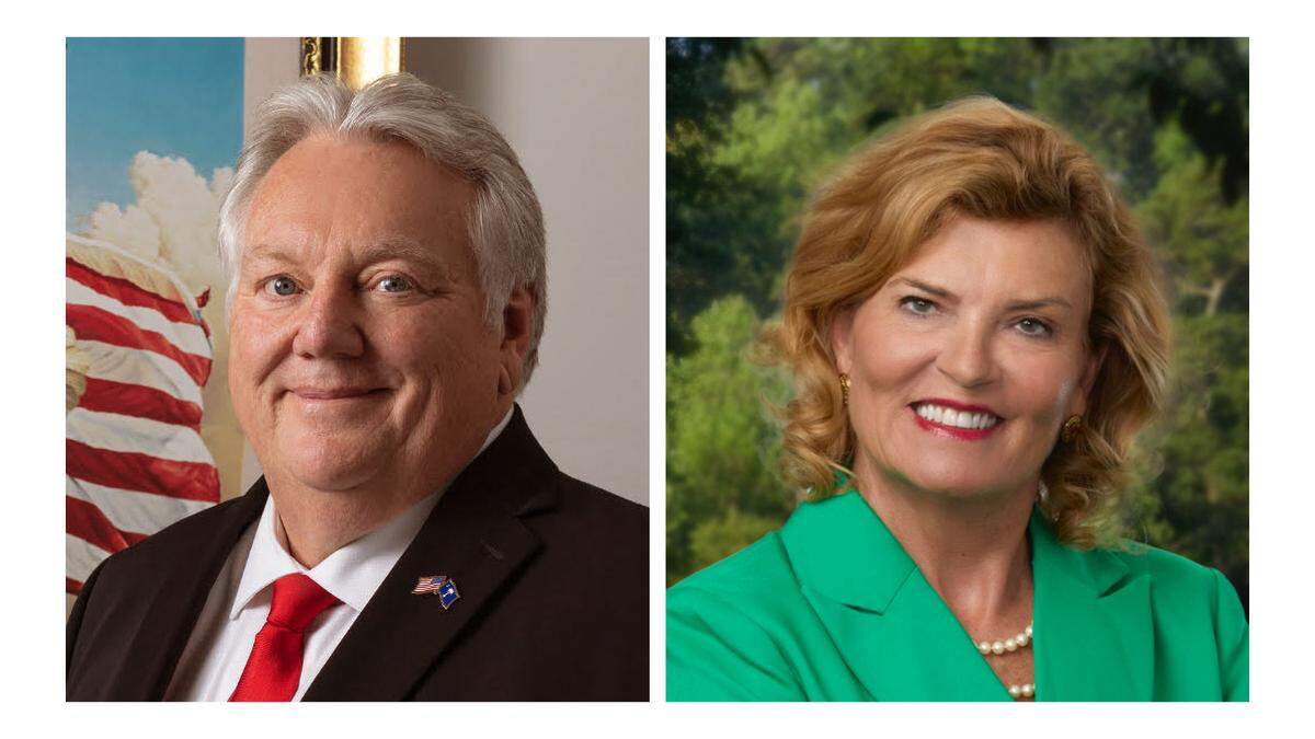 Republican Sen. Billy Garrett, left, and Democratic challenger Francie Kleckley, right, are candidates for South Carolina state Senate District 10.